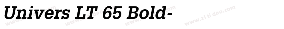 Univers LT 65 Bold字体转换